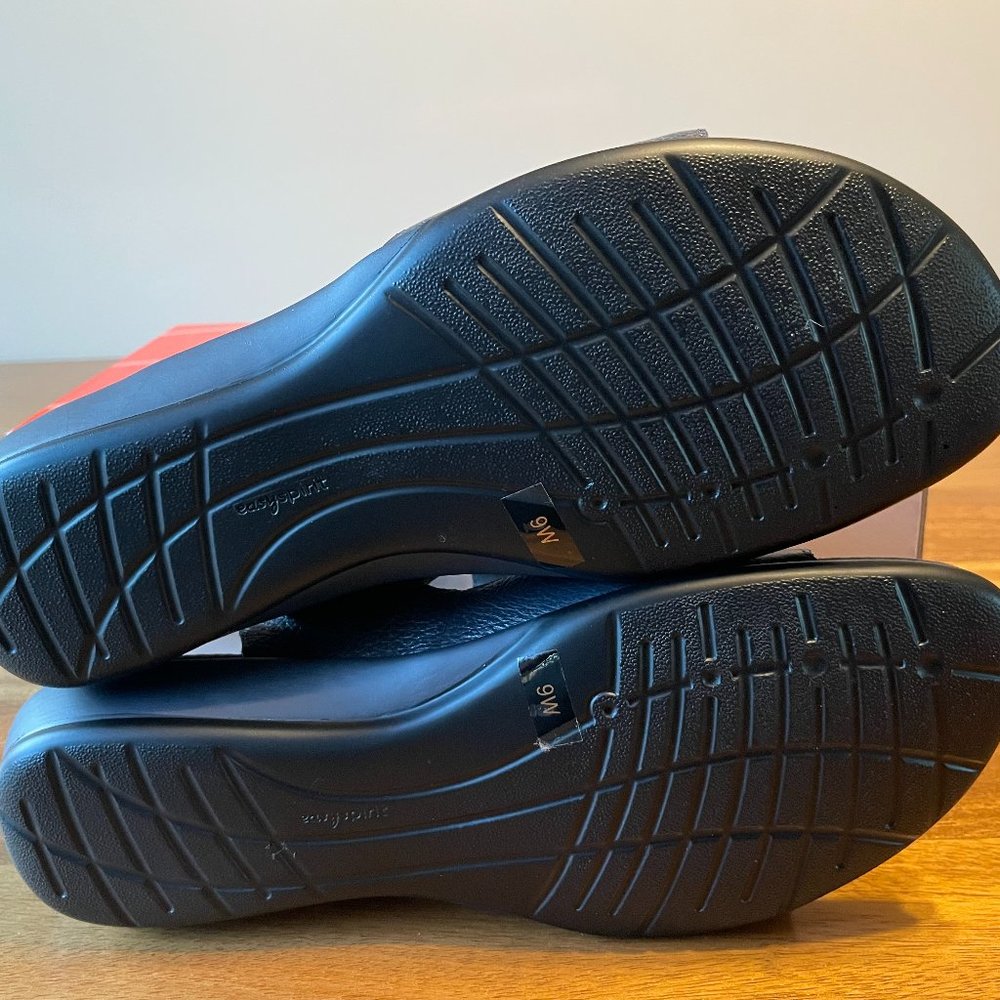 NIB Easy Spirit “Eshartwell” Navy Blue 9W Sandals, Summer Comfort Travel Wedding - Picture 10 of 12